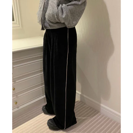 🇰🇷Jan04/ 特別款✨光澤絨布直筒長褲