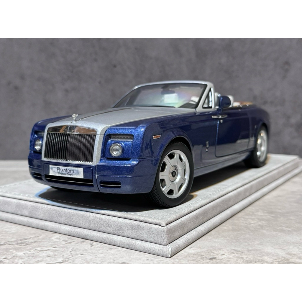 【Kyosho】 1/18 Rolls-Royce Phantom coupe 敞篷藍色1:18 模型車 | 蝦皮購物