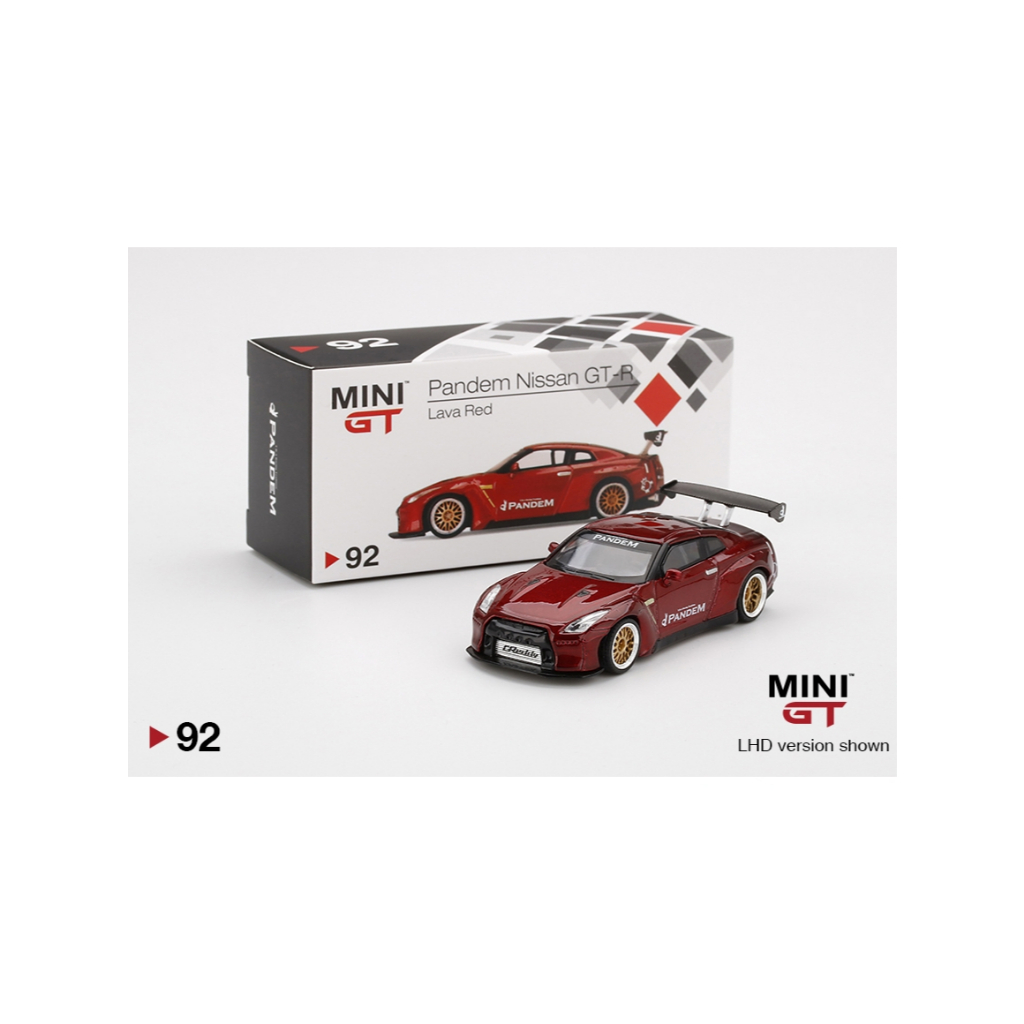 Mini GT#92 Pandem Nissan GT-R (R35) Lava Red | 蝦皮購物