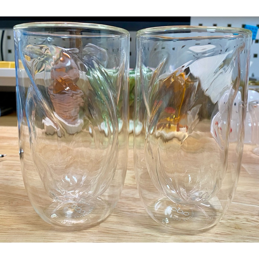 二手，丹麥 QDO 雙層玻璃杯2入 | 蝦皮購物