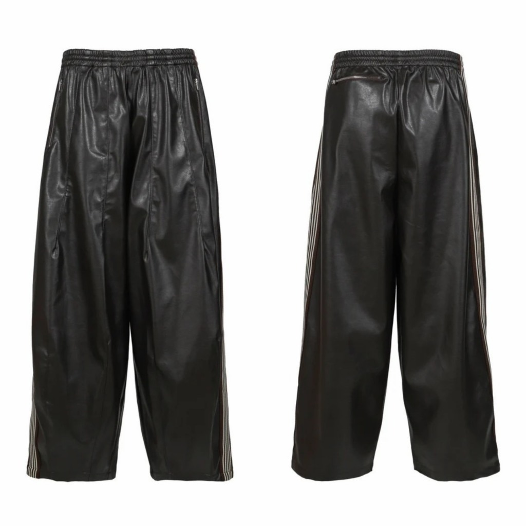 狼嚴選】NEEDLES HD TRACK PANT - SYNTHETIC LEATHER (EXCLUSIVE