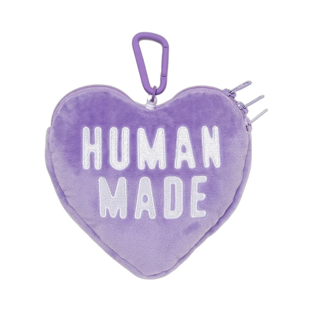 韓国 狎鴎亭限定 HUMAN MADE ハート型 パスケース ポーチ パープル 