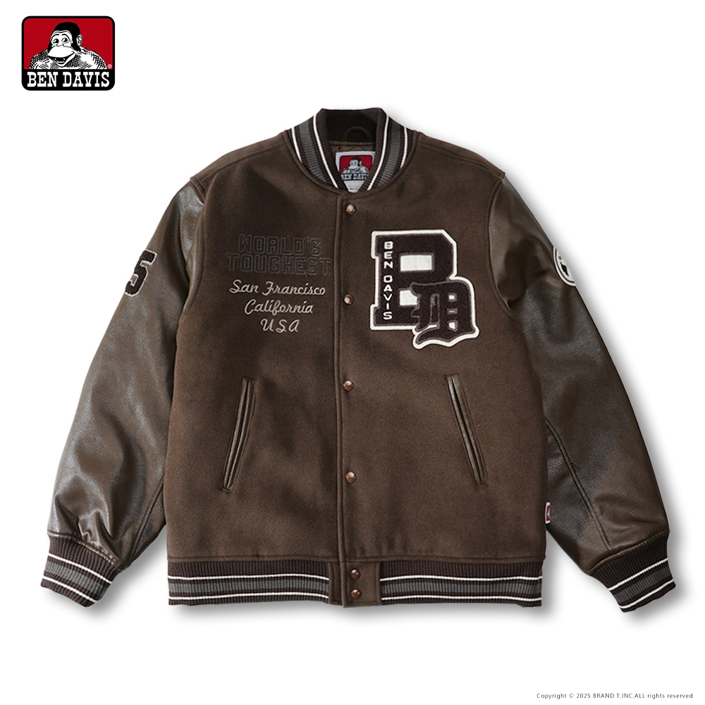 BEN DAVIS BD STADIUM JACKET 美式街頭BD 仿皮革拼接棒球外套3色| 蝦皮購物