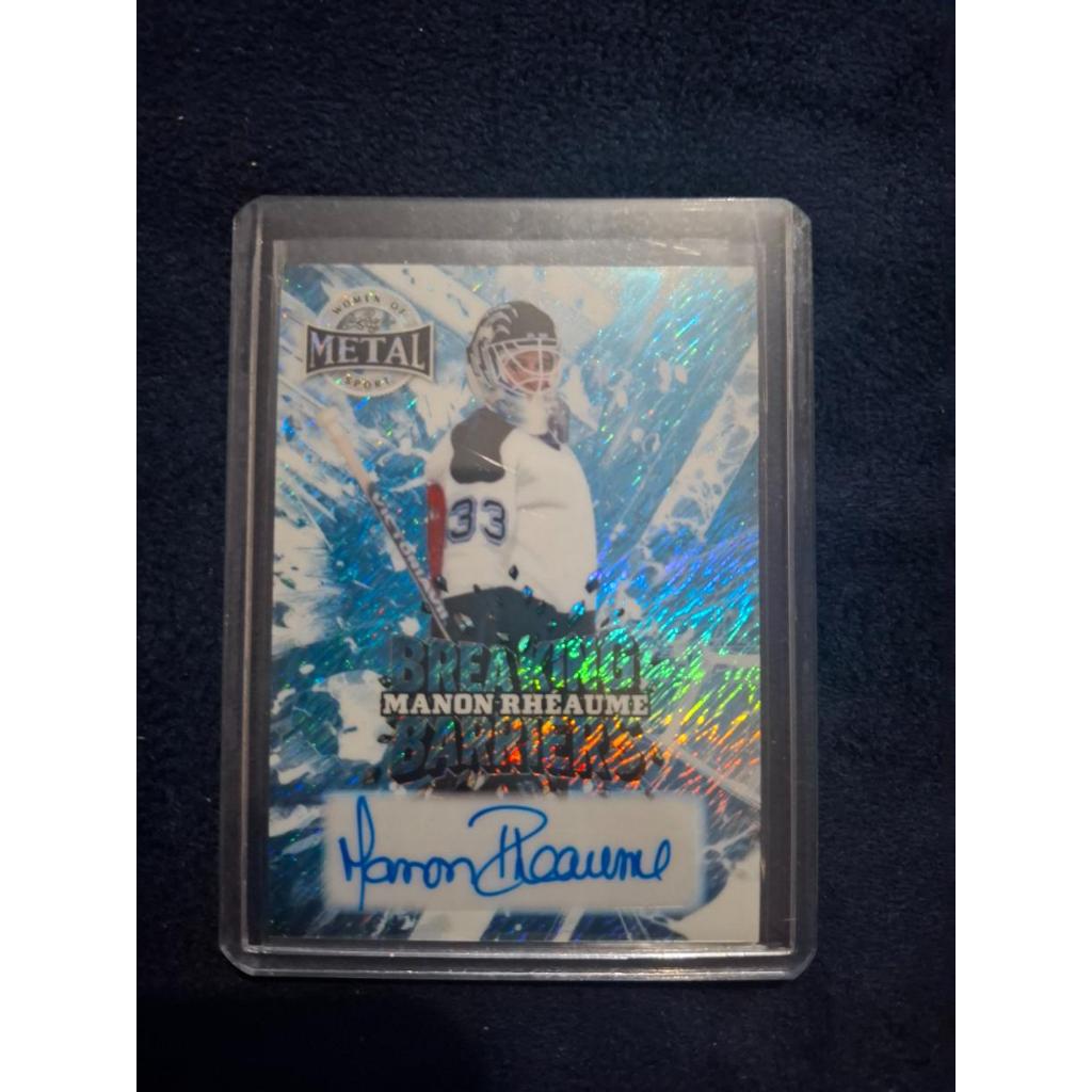 NHL 2025 Leaf Metal [ MANON RHEAUME ] AUTO 1/1 ONE OF ONE | 蝦皮購物