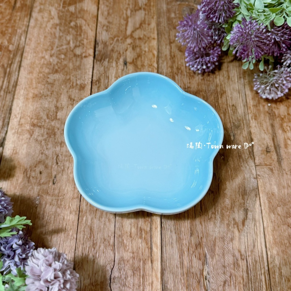 Le Creuset 花盤深花盤餐盤蔬菜盤水果盤16公分海岸藍初花棕櫚綠粉彩紫