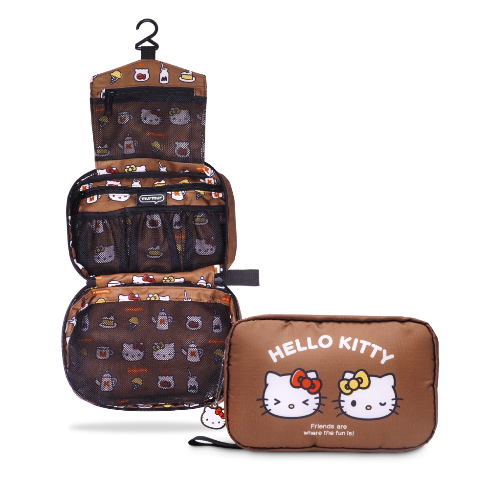 【murmur官方】三摺盥洗包｜hello kitty（與Mimmy）｜旅行收納包 | 附吊飾 | 蝦皮購物