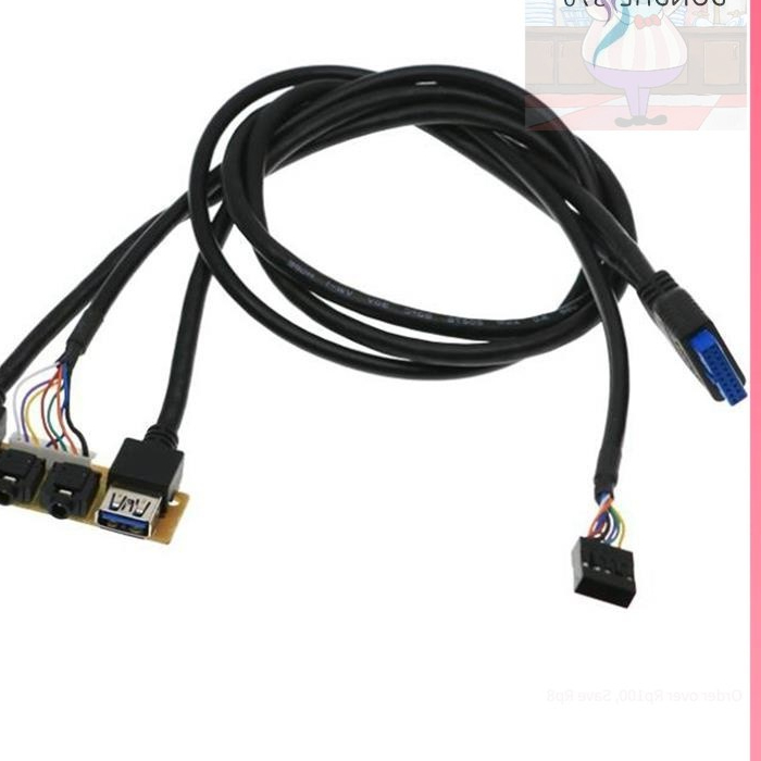 🔥熱賣 60cm前面板USB3.0 + USB3.0 + HD音頻插孔端口I / O板+內部線USB擋板線DIY外殼擴 | 蝦皮購物