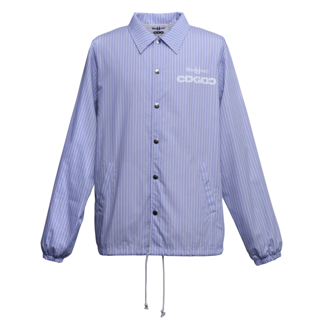 全新 COMME des GARCONS CDG x G-DRAGON GD 超限量聯名藍色條紋教練外套 權志龍 | 蝦皮購物