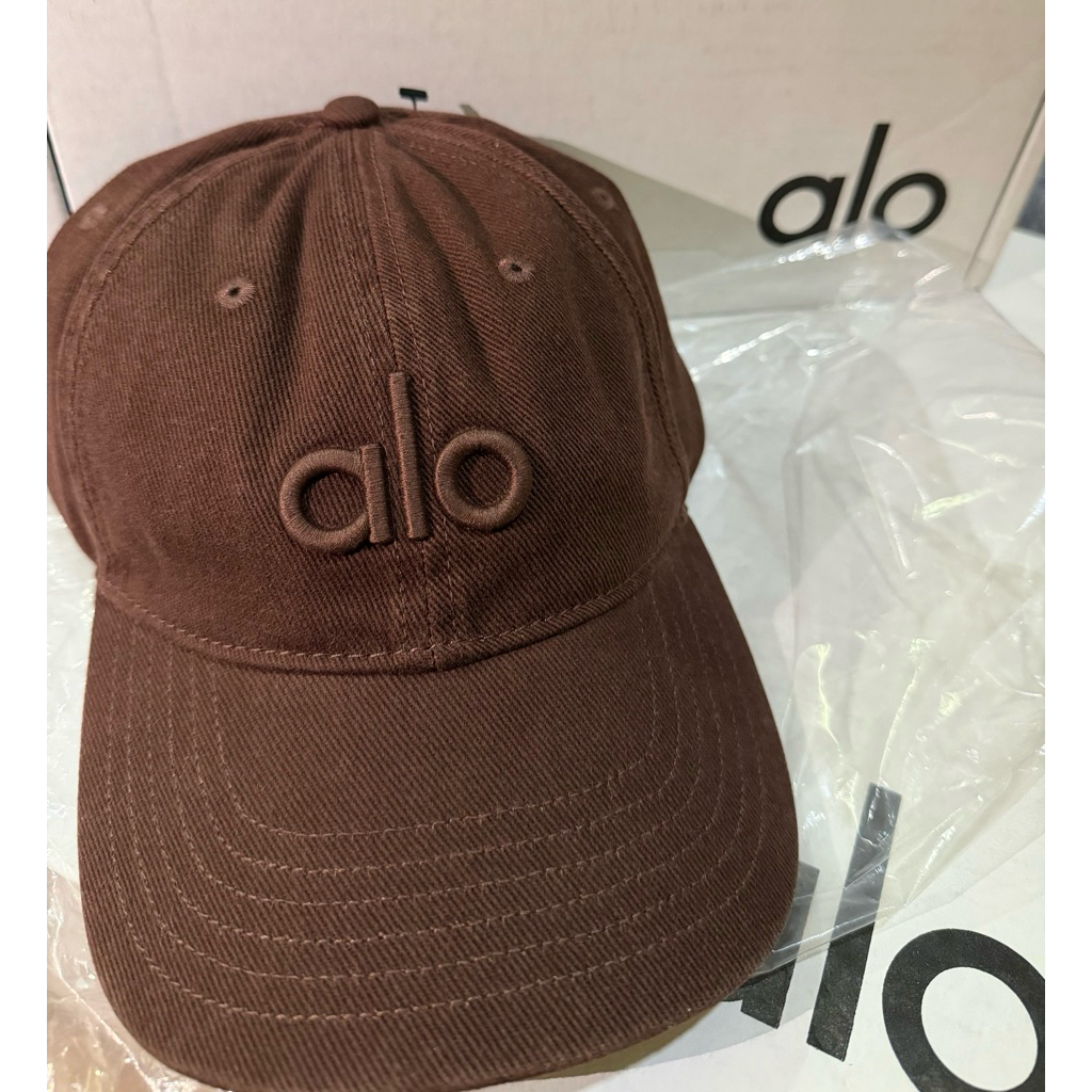 Alo washed off duty capブラウンカラー 水洗黑現貨】Alo帽子washed off-duty cap水洗老帽水洗黑美國代購| 蝦皮購物