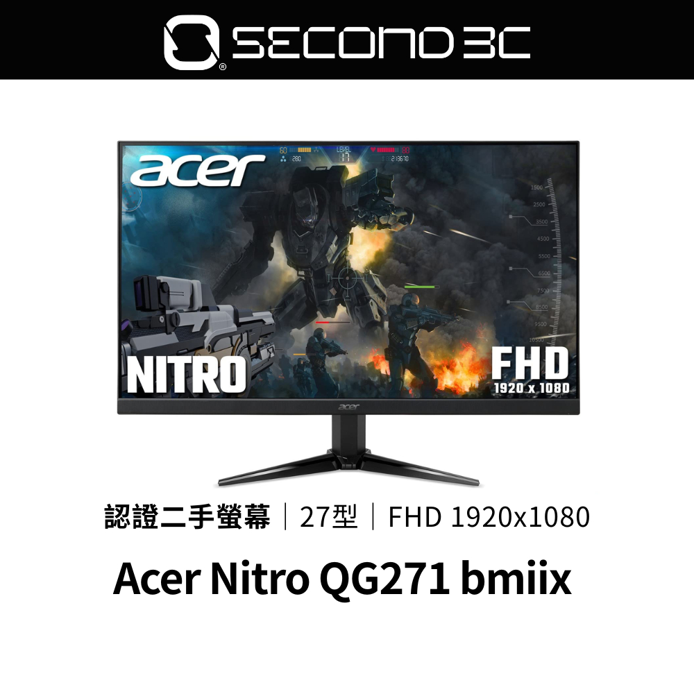Second 3C】Acer Nitro QG271 bmiix 27型VA廣視角認證二手螢幕| 蝦皮購物
