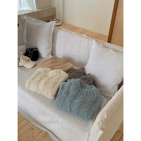 🇰🇷Jan01/ QQ麻花捲厚實針織毛衣