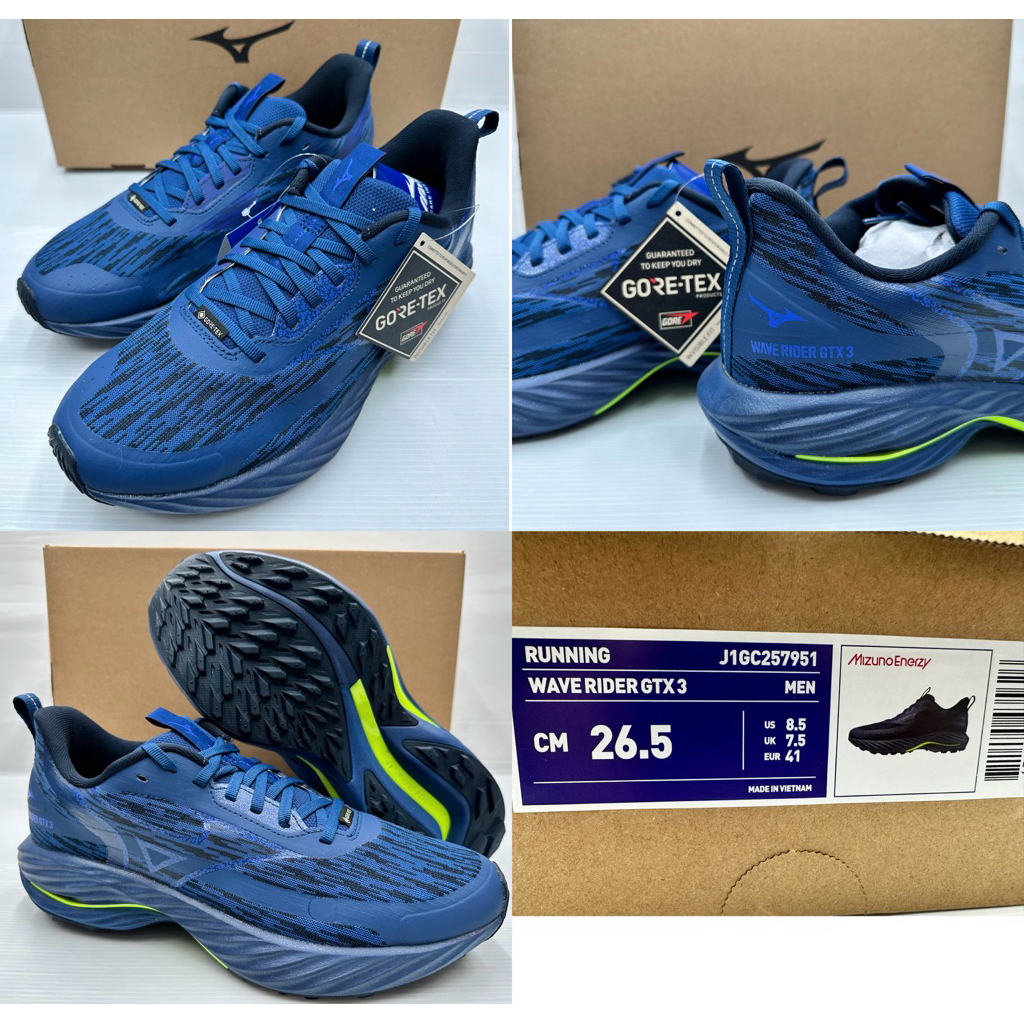 現貨美津濃Mizuno 防水慢跑鞋13號大尺寸RIDER GTX 3 GORE-TEX