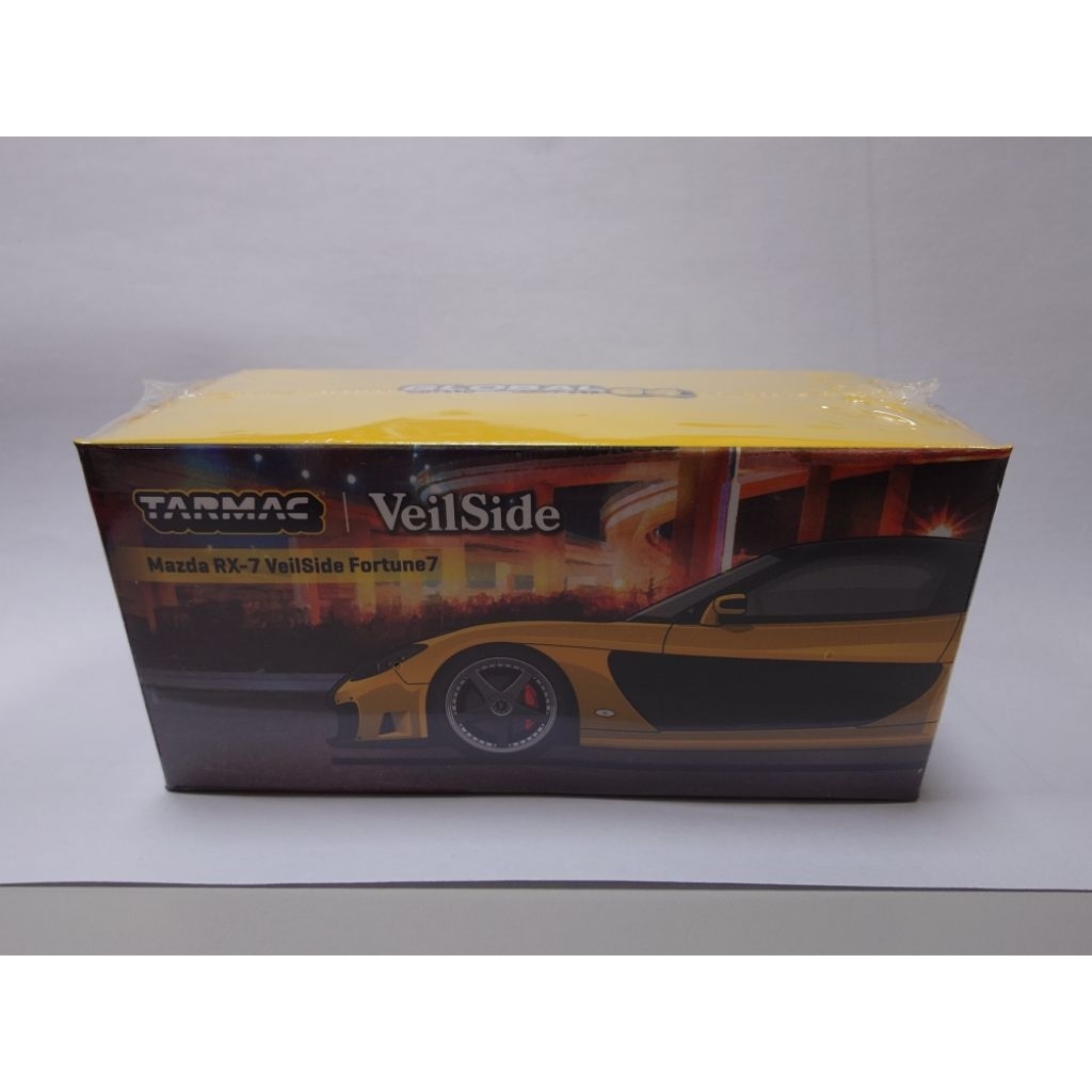 Modèle Réduit Tarmac Works 1/64 Mazda RX-7 VeilSide Fortune7 - Jaune/Noir - Neuf