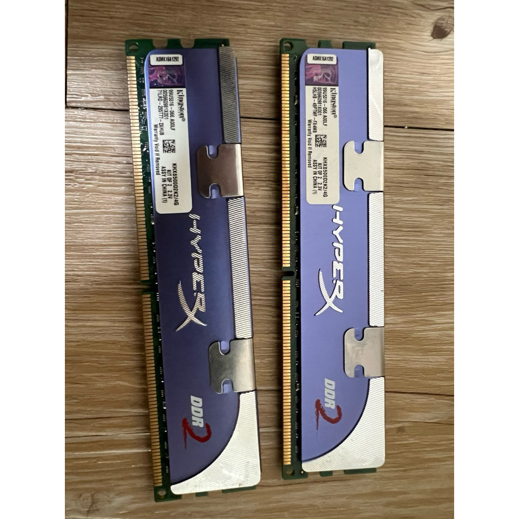 金士頓 DDR2 1066 2g *2 兩條一組 型號:KHX8500D2K2/4G | 蝦皮購物