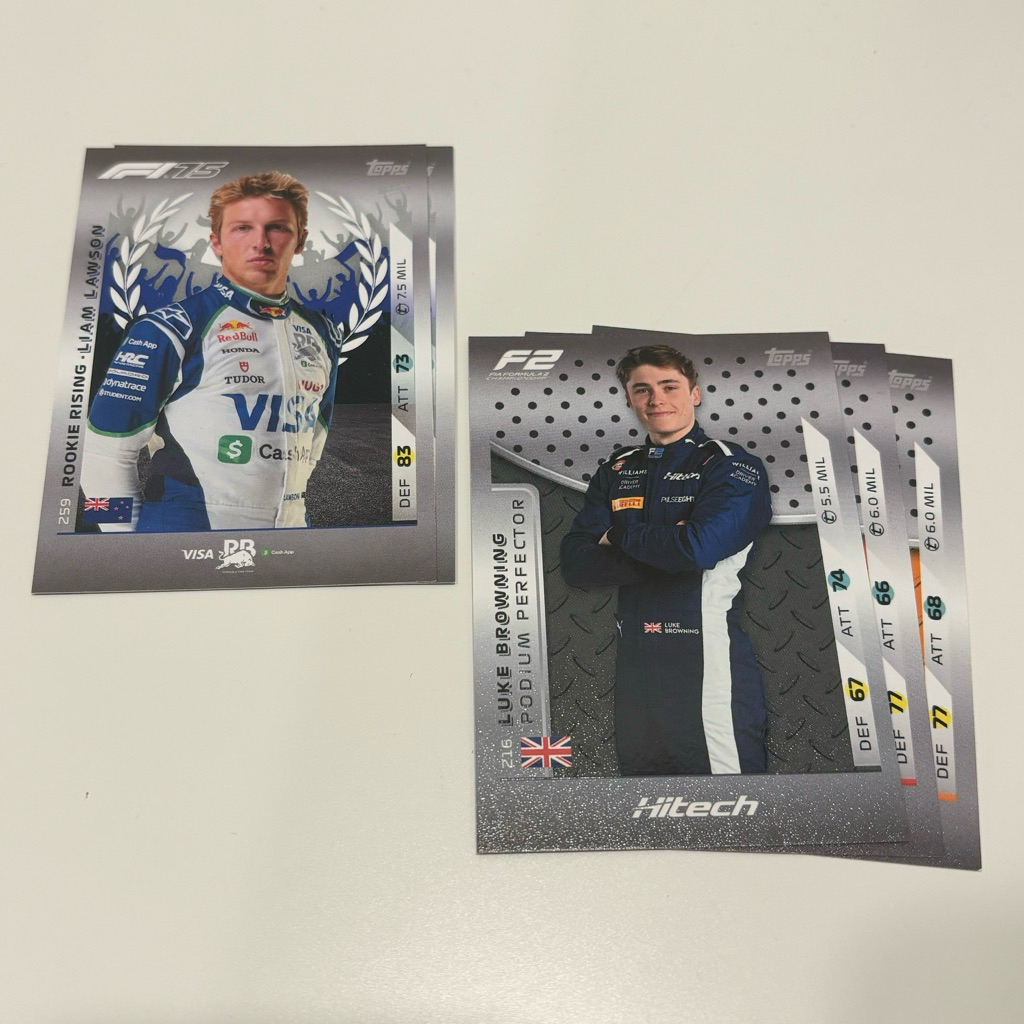 Topps F1 Turbo Attax 2025-F1 Rookie、F2 Podium | 蝦皮購物
