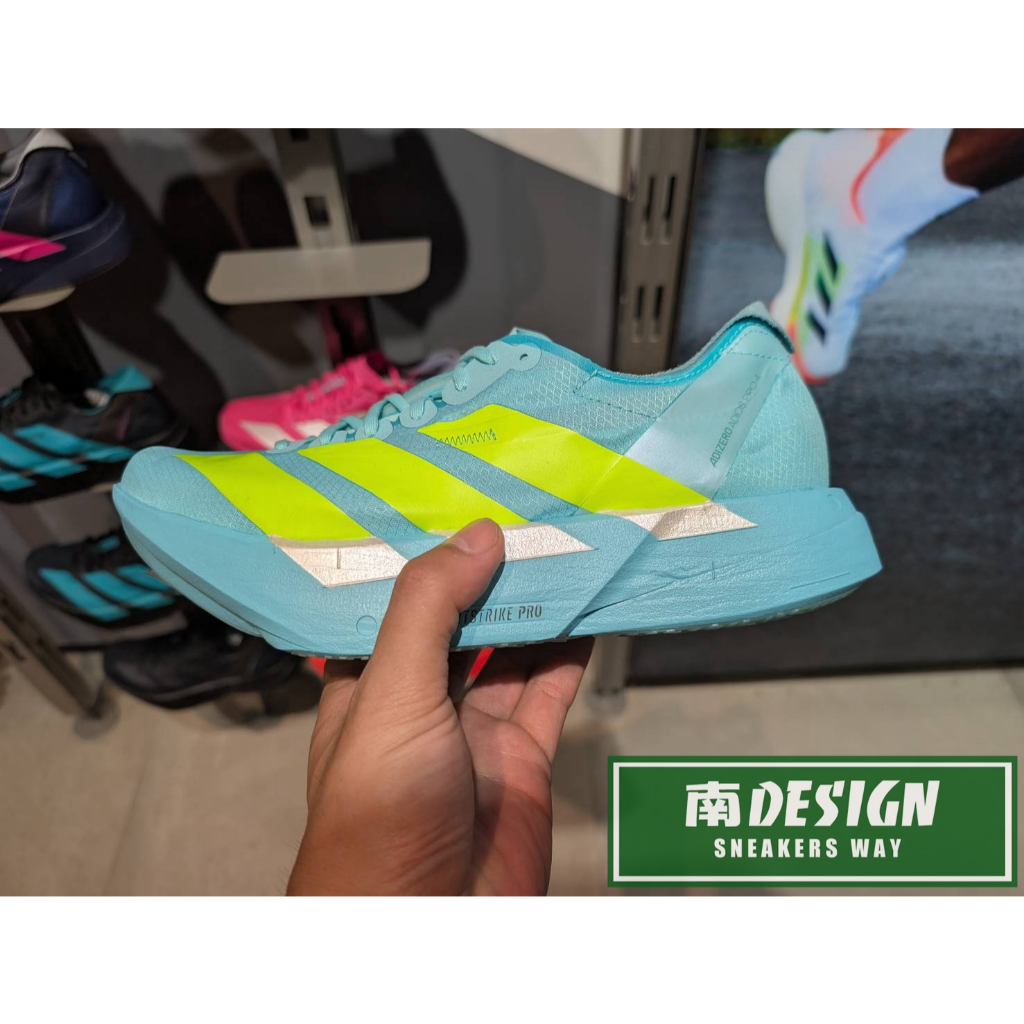 南🔥2025 10月 ADIDAS ADIZERO ADIOS PRO 4 跑鞋 馬牌底 高低差 男款 藍黃JR1251 | 蝦皮購物