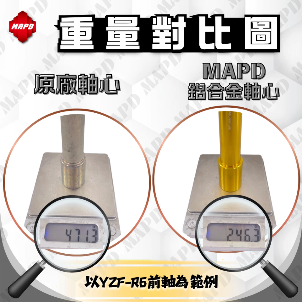 【MAPD】鋁合金前後輪軸心組 RC390(-22) - Webike摩托百貨