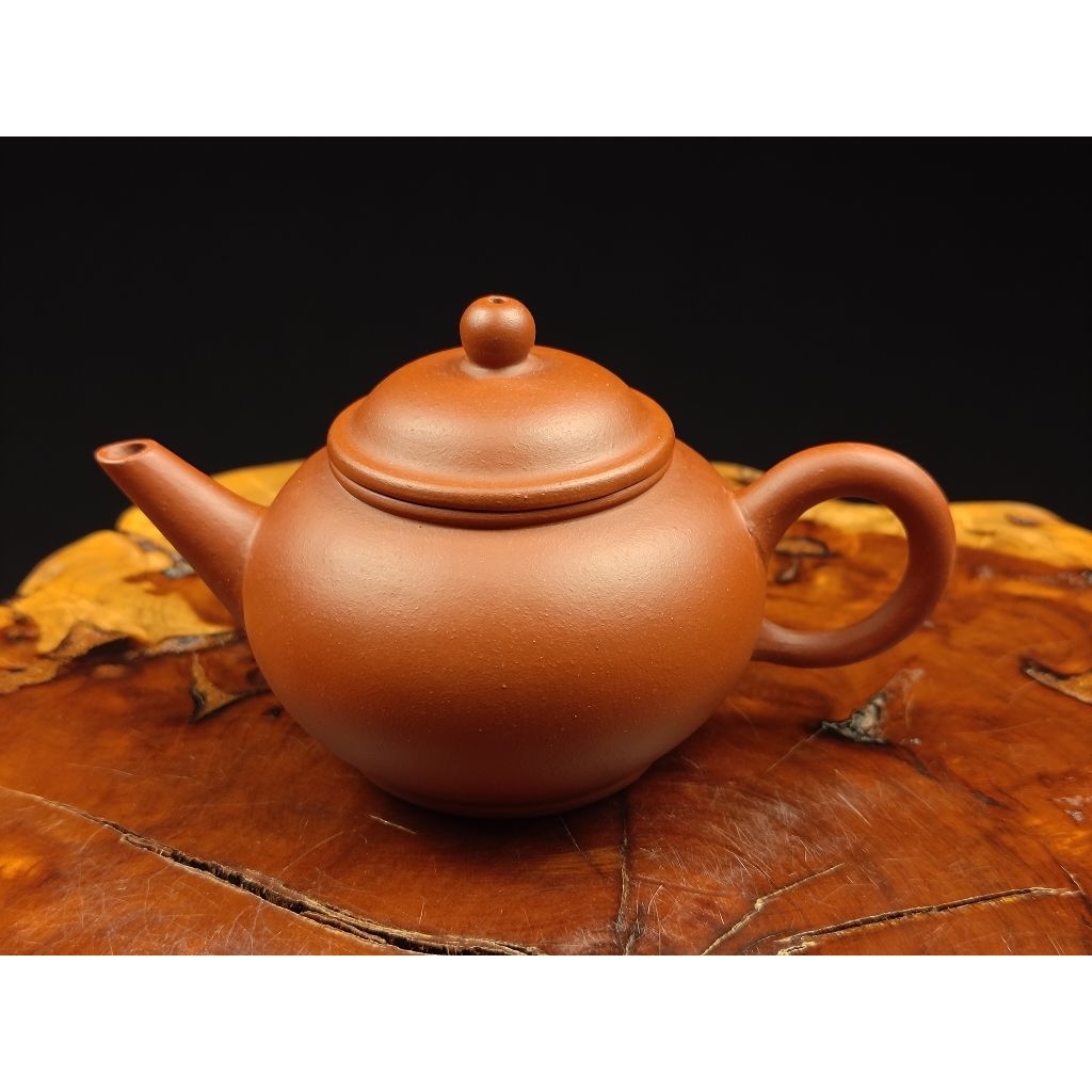 壺風茶道~25079《宜興紫砂紅泥水平壺中國宜興印10杯》約150cc 宜興紫砂