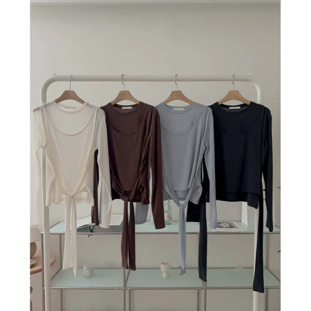 🇰🇷Oct06/ 首推!天絲綁帶長袖上衣