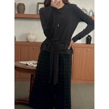 🇰🇷Oct06/ 首推!天絲綁帶長袖上衣