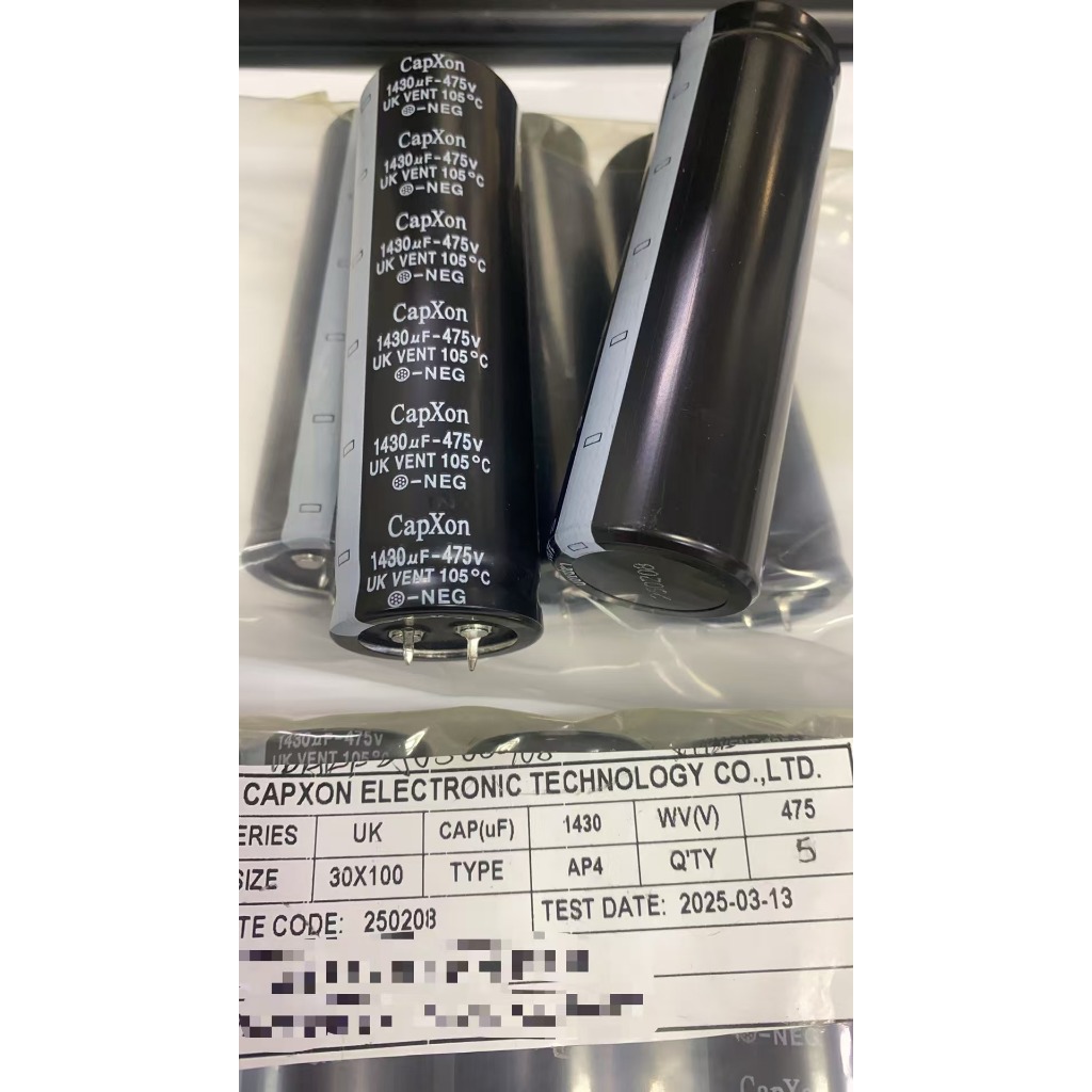 台灣現貨 CAPXON 1430uF/475V 尺寸 30X100mm 鋁質電解電容 牛角(SNAP)電容 | 蝦皮購物