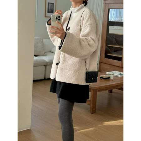 🇰🇷Nov10/ 泰迪🐻撞色毛毛外套