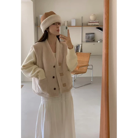 🇰🇷Nov11/ 高單店✨兩面穿Poly 100%背心毛毛外套