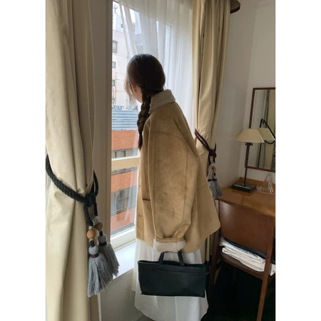 🇰🇷Jan02/ 季末超Q必收！麂皮雙面毛毛🐻外套