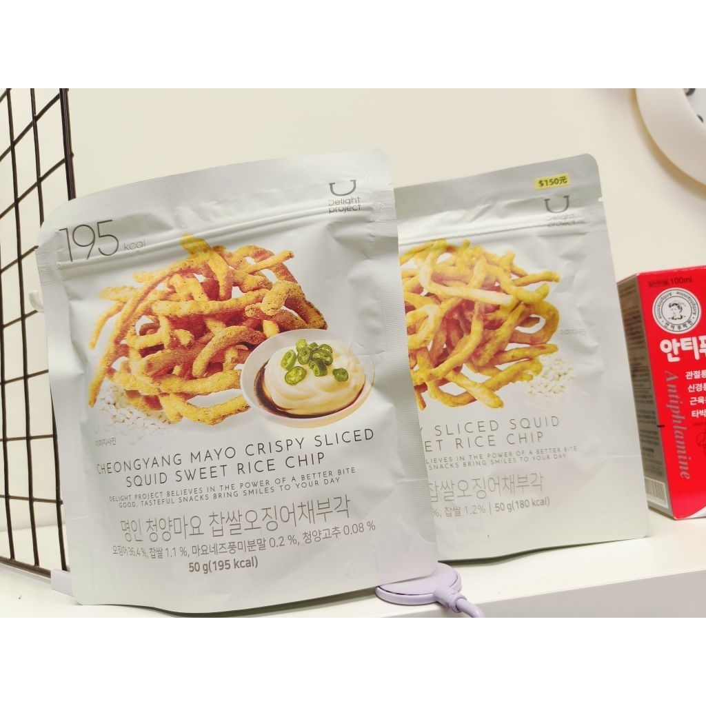 🇰🇷韓國 Delight Project 糯米魷魚絲條50g 低卡魷魚 餅乾 零食 魷魚 olive yong | 蝦皮購物