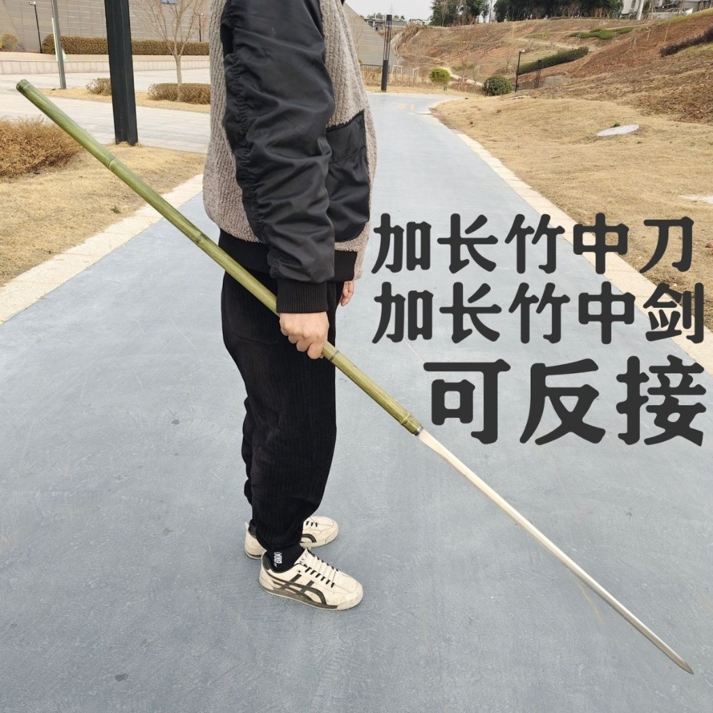 【No.8】加長竹中劍 合二為一 文玩細劍 竹劍 竹刀 高錳鋼 環首唐劍刀 中國劍 刀劍模型 收藏擺件 未開刃 | 蝦皮購物