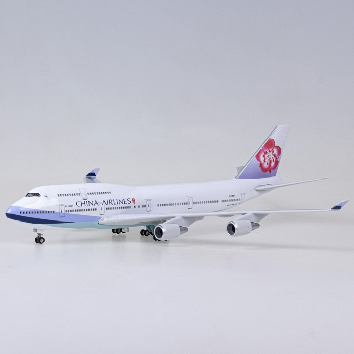 超大號✈✈ 中華航空B747-400 1:150 飛機模型LED聲控燈光波音747模型