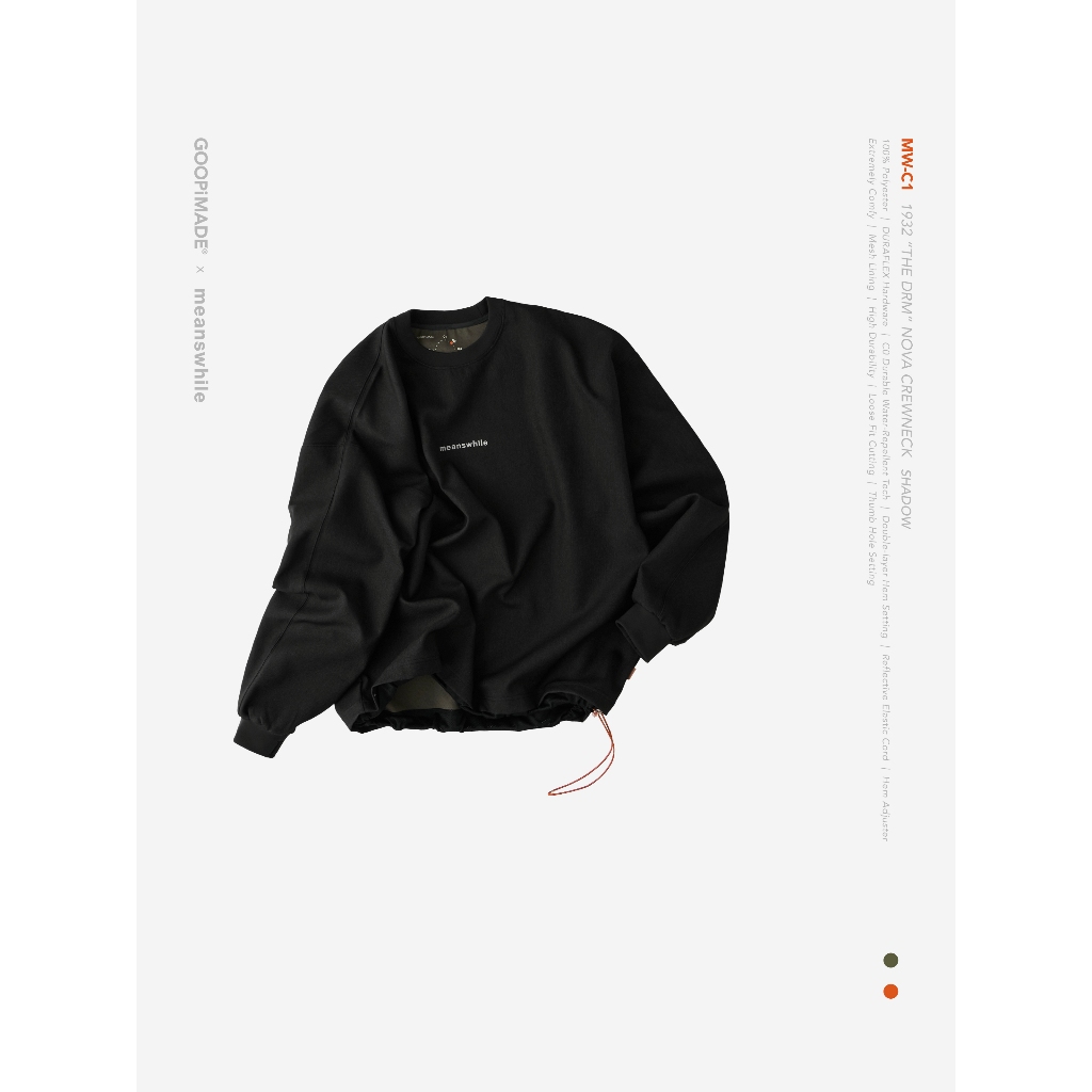 GOOPiMADE x meanswhile 2025 MW-C1 1932 THE DRM Nova Crewneck 