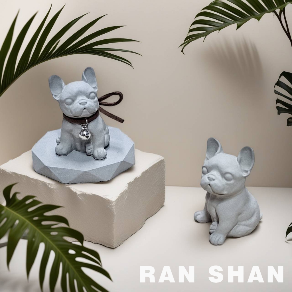 【Ran Shan】樂土擴香石-法斗 呆萌 可愛 俏皮 擺件 公仔 水泥 交換禮物首選 | 蝦皮購物