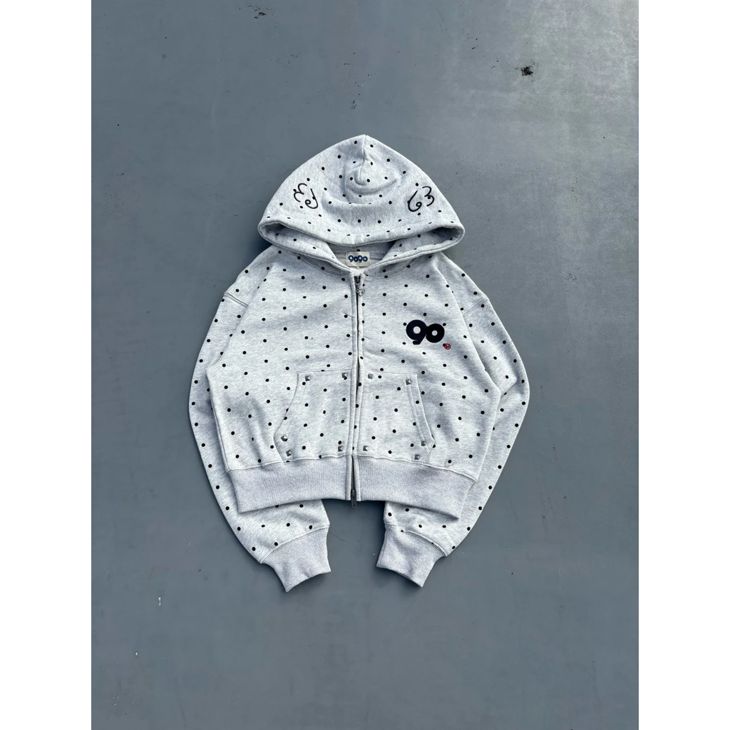 9090 Angel Dot Zip Hoodie | 蝦皮購物