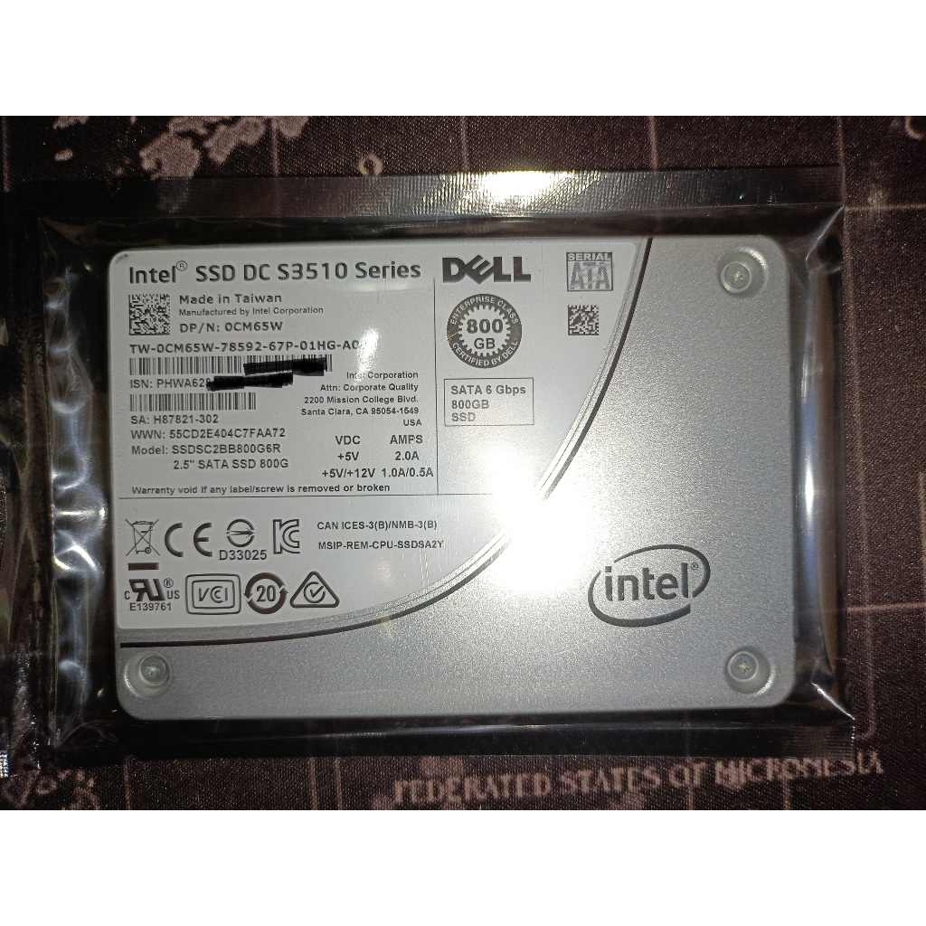 全新Intel 企業級SSD S3610 800GB MLC 2.5