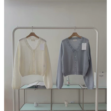 🇰🇷Oct01/溫柔色系天花板✨綁帶罩衫上衣