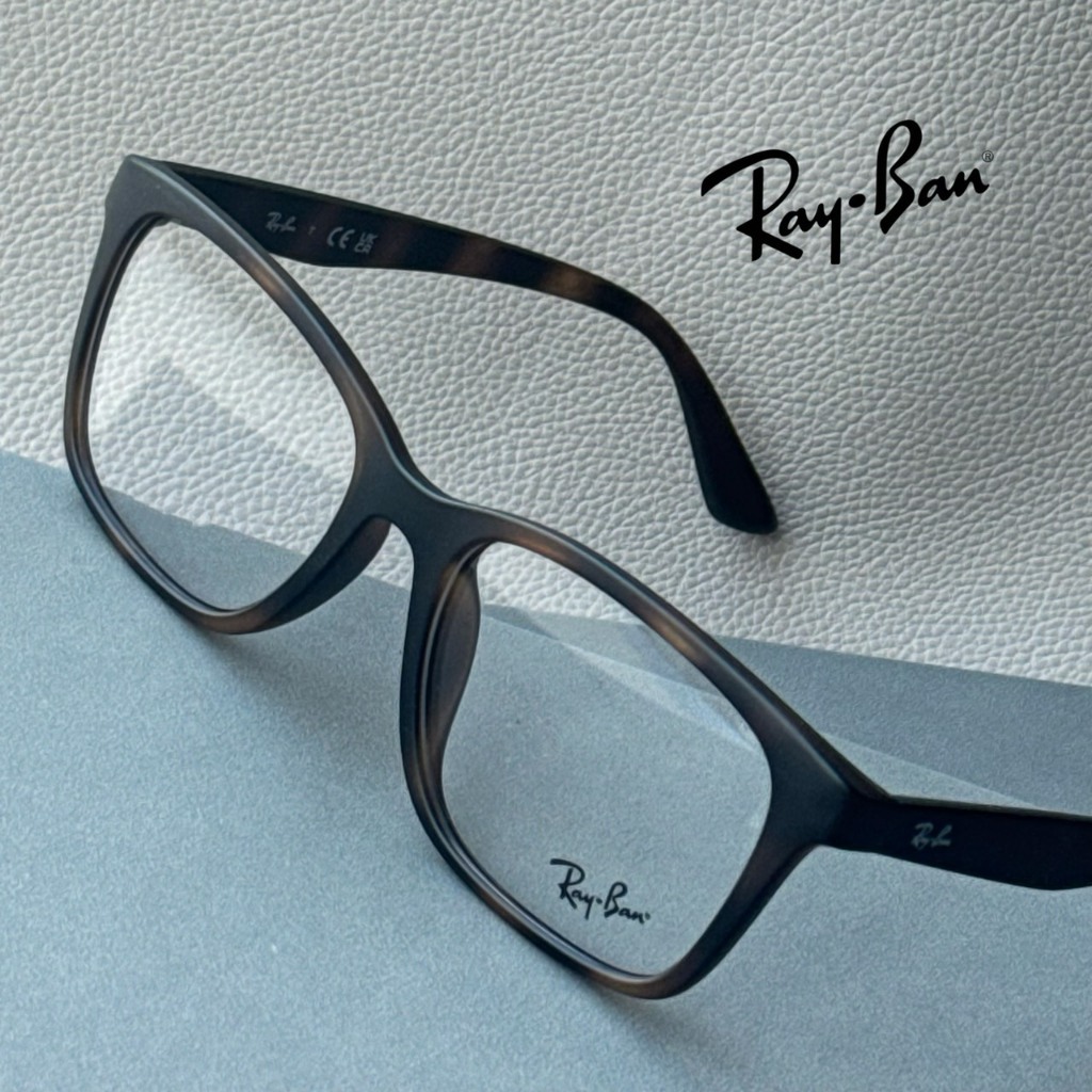 【RAY-BAN雷朋】原廠保固公司貨｜玳瑁｜鏡臂滿版logo設計｜方型膠框｜光學眼鏡｜RB7059 5200【唯光眼鏡】 | 蝦皮購物