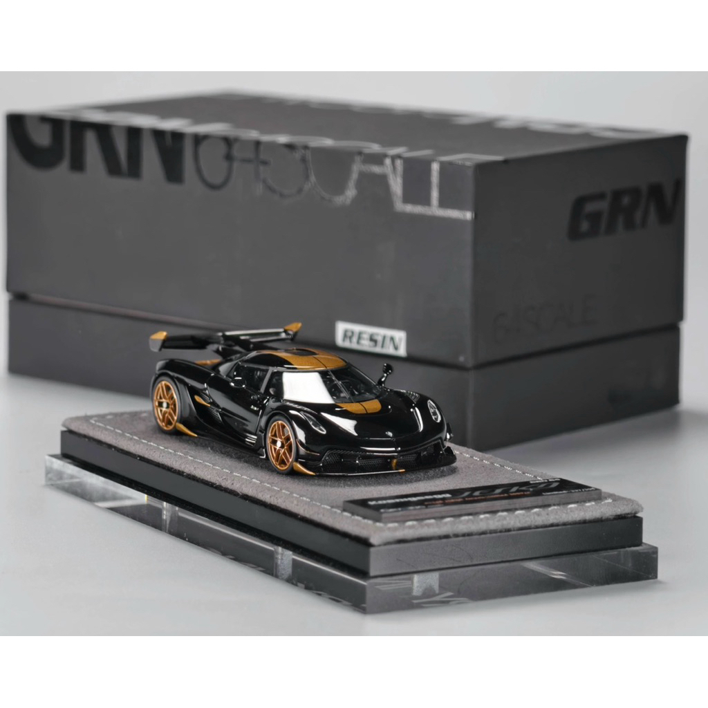 GRYNING Model 1:64 Koenigsegg Jesko 黑/金 樹脂 | 蝦皮購物