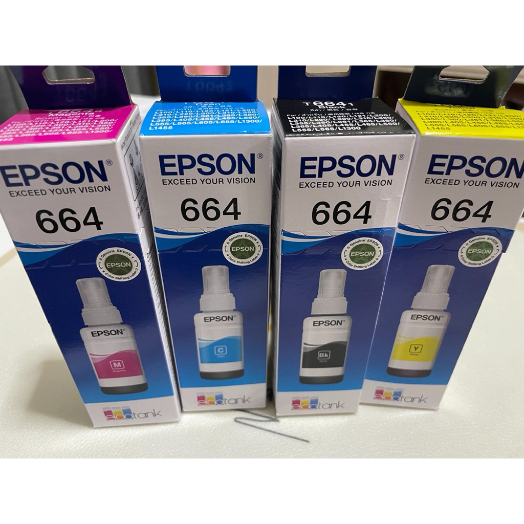 愛普生EPSON 原廠 T664 664 墨水 T6641 T6642 T6643 T6644 墨水 | 蝦皮購物