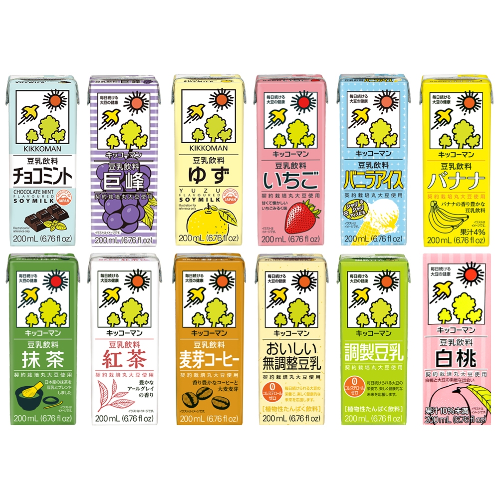 KIKOMAN 龜甲萬豆乳- 10種風味(200ml) 日本原裝進口豆乳品牌商品| 蝦皮購物