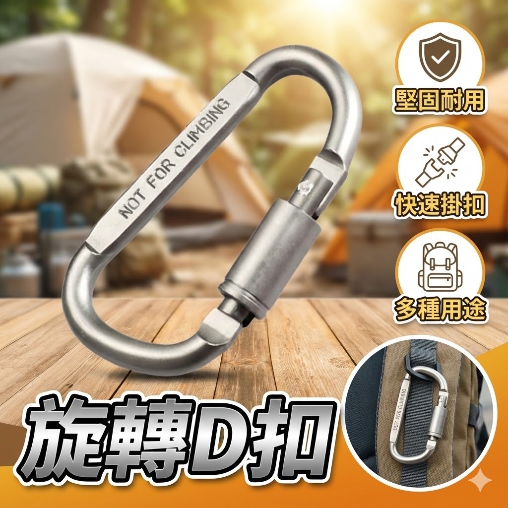 【隔日到貨】 D扣 旋轉D扣 登山扣 露營扣環 | 蝦皮購物