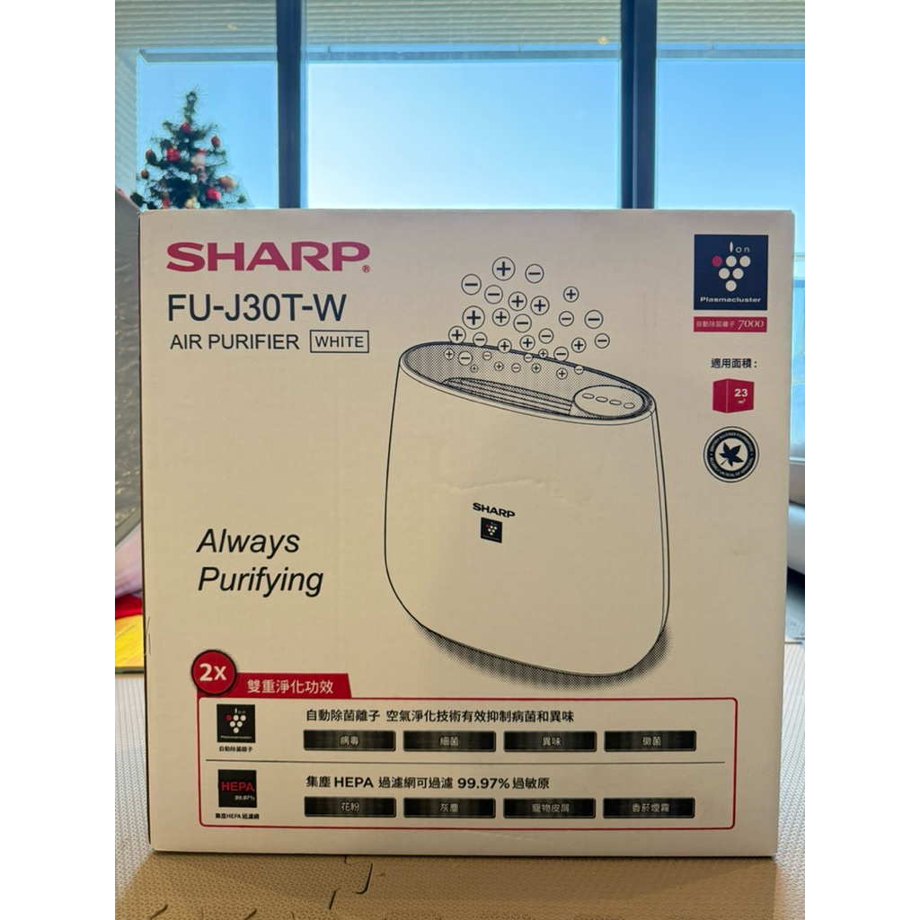 【SHARP夏普】7坪 自動除菌離子空氣清淨機 FU-J30T-W | 蝦皮購物