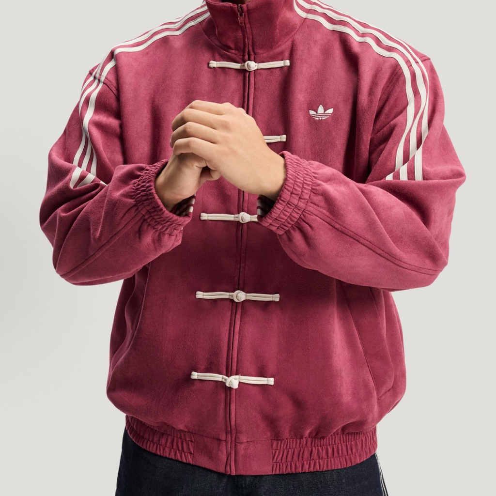 adidas originals CTT 3.1 SOFT 新中式立領條紋長袖夾克男女同款KR0295