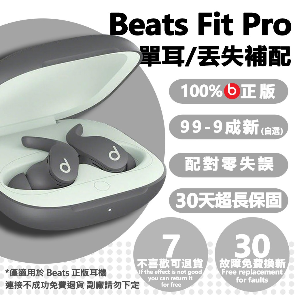 【未使用】Apple Beats Fit Pro  右耳　左耳 正版Beats Fit Pro 左耳右耳充電盒單耳真無線beats耳機單只補配| 蝦皮購物