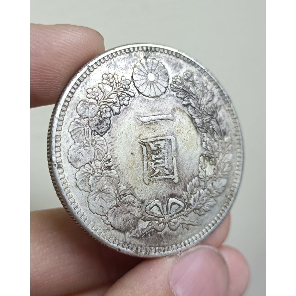 明治27年) 日本龍圖一圓龍銀幣/保真非流通老錢幣| 蝦皮購物
