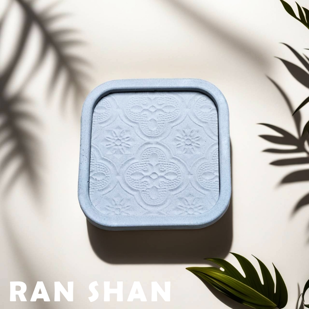 【Ran Shan】樂土擴香石-海棠花 海浪 杯墊 飾品托盤 花底盤 特色 香氛 水泥 交換禮物首選 | 蝦皮購物