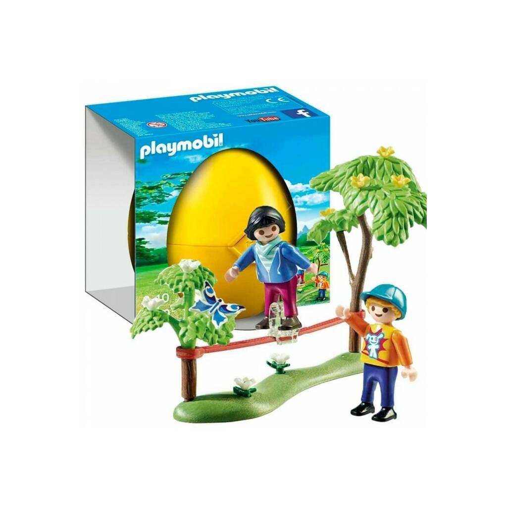 Playmobil 6839 Slackline gumikötélen a szabadban