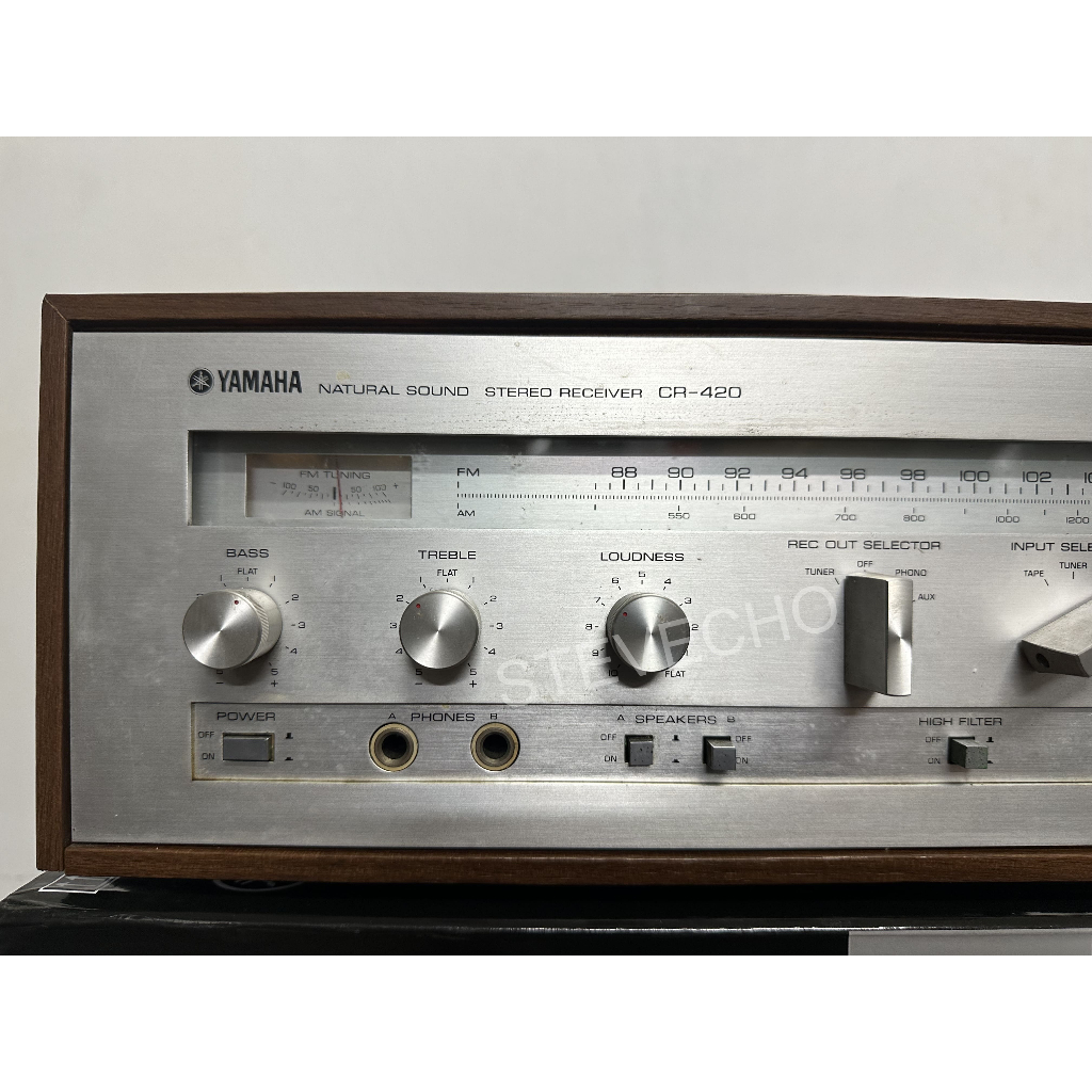 品相漂亮經典古董銘品YAMAHA CR-420 指針式收音綜合擴大機立體燈會亮