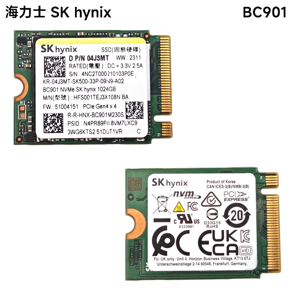 ②SK hynix PVC10 PCIe NVMe M.2 1TB 未使用に近い SK hynix PVC10 1TB(1024GB) M 2 2230 NVMe PCIe Gen4x4 正常100％ ③