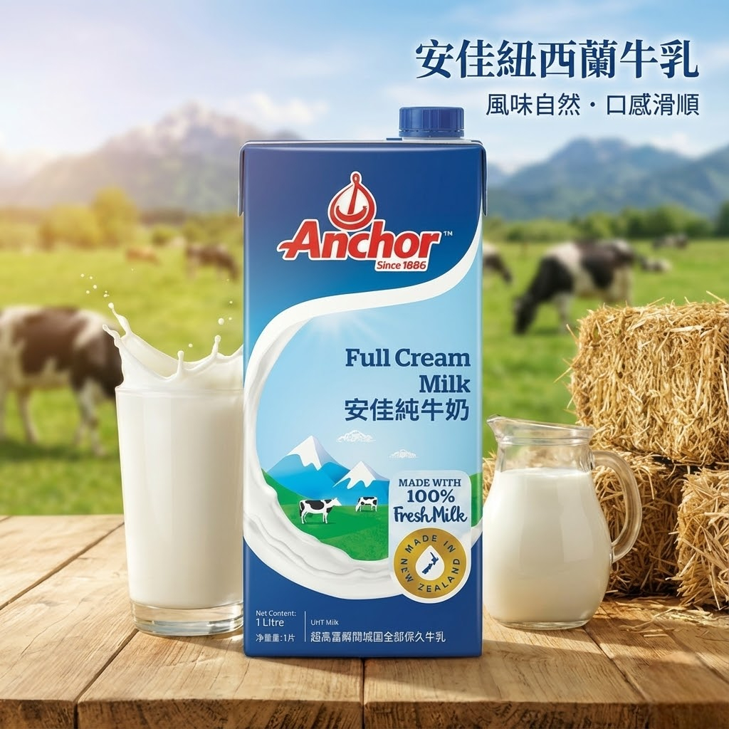 【全新效期現貨🔥】Anchor 安佳 保久乳1x12瓶 紐西蘭 純牛奶 牛奶 | 蝦皮購物